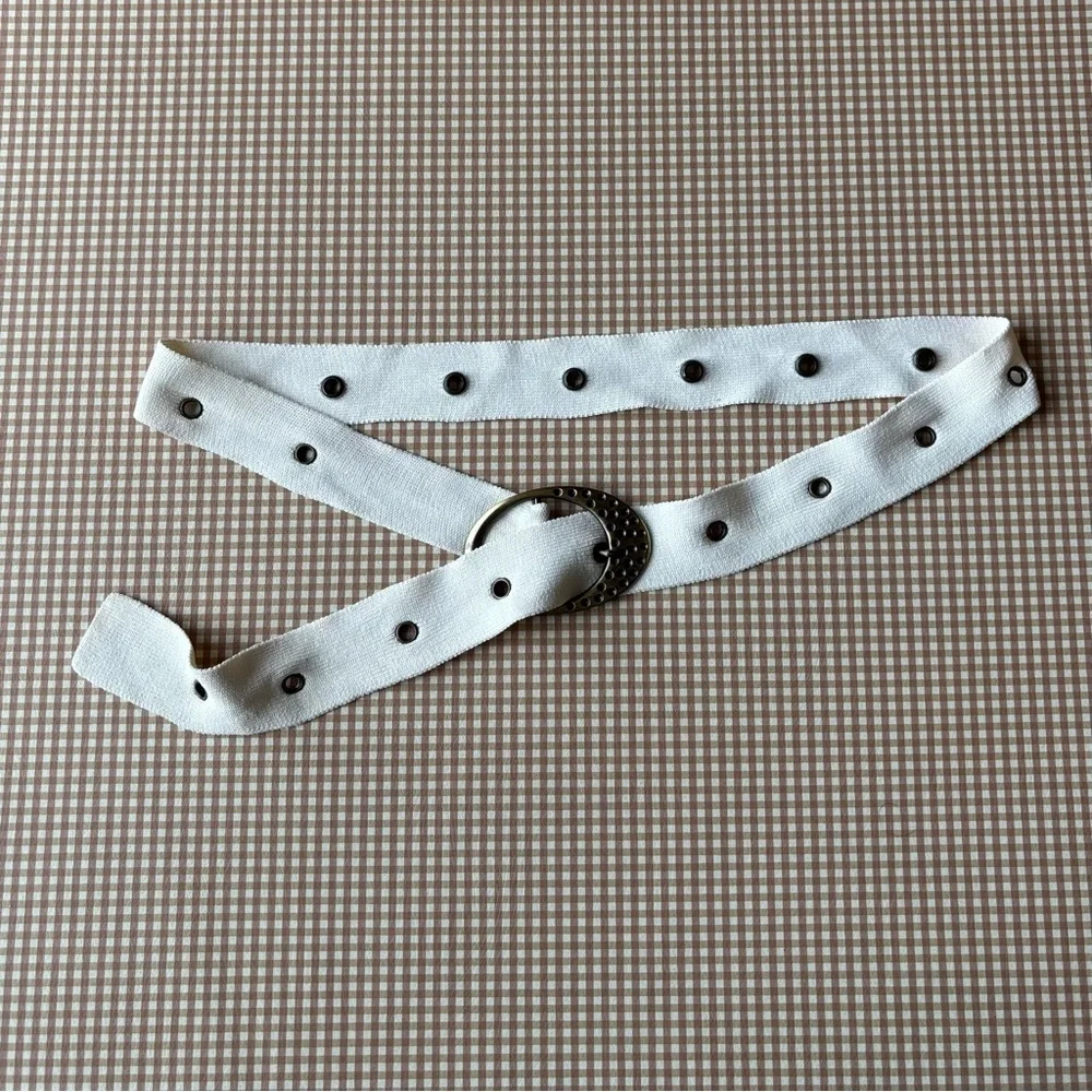 VINTAGE Y2K Belt Cream Beige Fabric.NO BRAND NO SIZE TAG.Festival Cowgirl‎ Boho